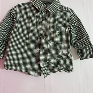 Green plaid baby Shirt